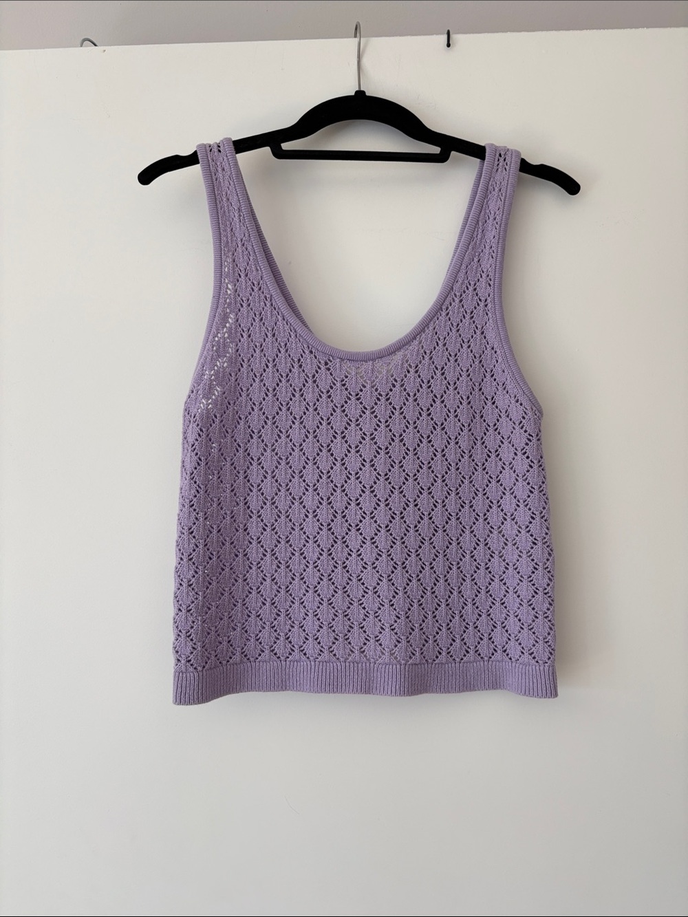 Alice + Olivia Lavender Crochet Tank Top